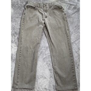 LL Bean Double L Jeans Mens 34x30 Taupe Classic Fit Straight Leg Cotton USA